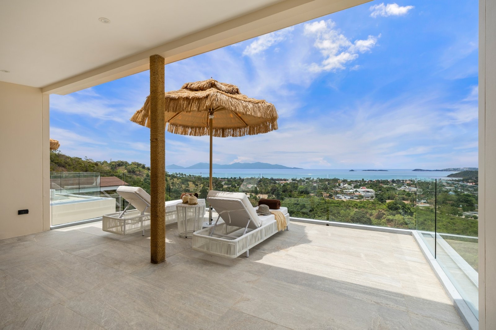 Private rooftop deck with panoramic bay view