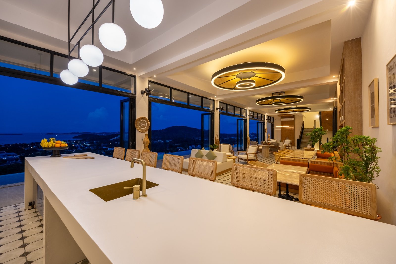 Café at dusk